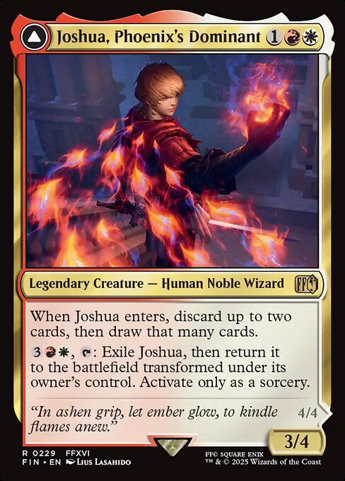 Joshua, Phoenix's Dominant // Phoenix, Warden of Fire — NM [Final Fantasy]