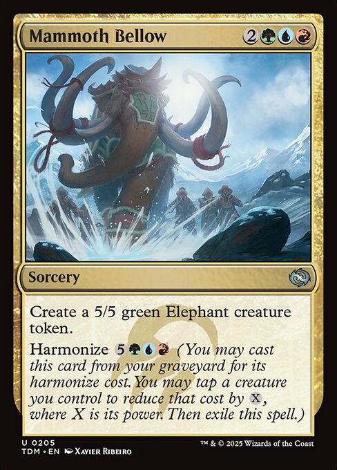 Mammoth Bellow — NM Foil [Tarkir: Dragonstorm]