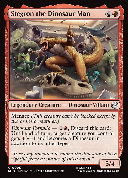 Stegron the Dinosaur Man — NM Foil [Marvel's Spider-Man]