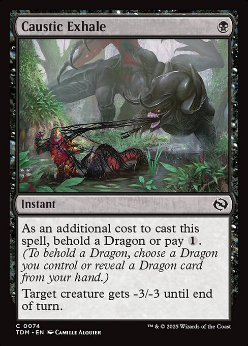Caustic Exhale — NM Foil [Tarkir: Dragonstorm]