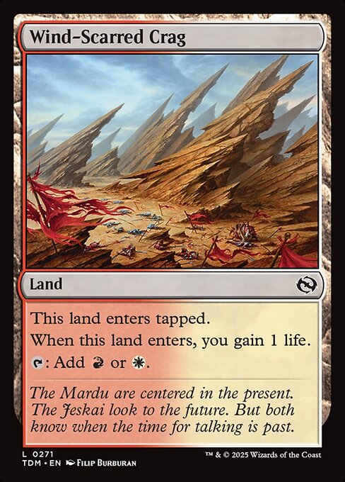 Wind-Scarred Crag — NM Foil [Tarkir: Dragonstorm]