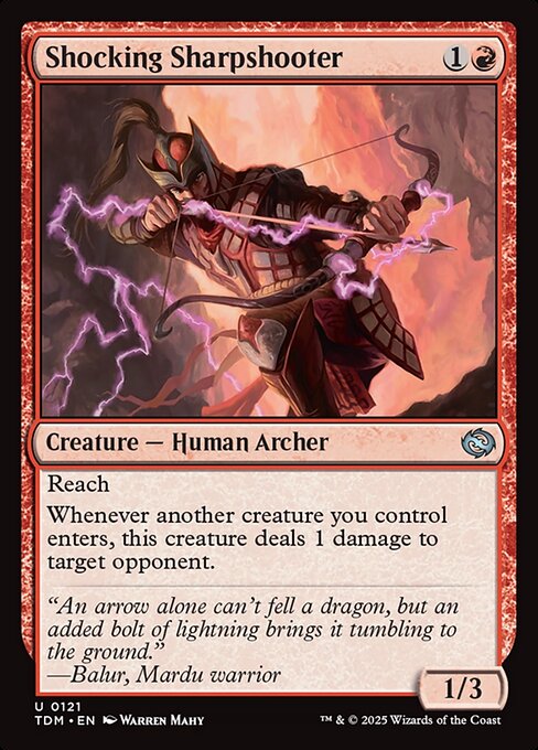 Shocking Sharpshooter — NM Foil [Tarkir: Dragonstorm]