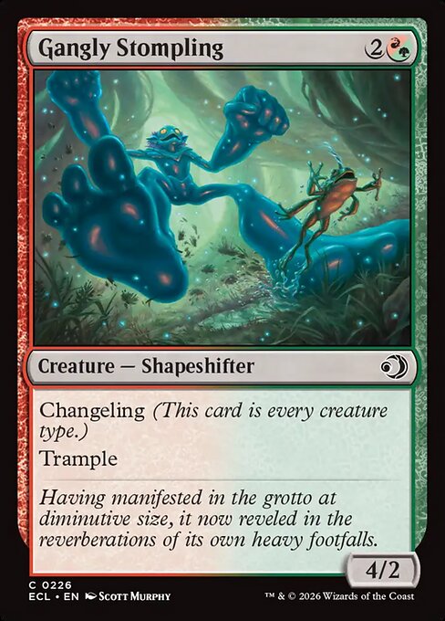 Gangly Stompling — NM Foil [Lorwyn Eclipsed #226]