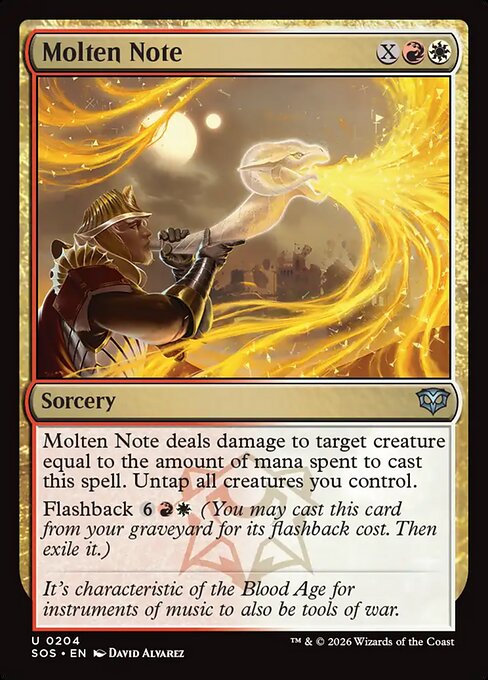 Molten Note — NM Foil [Secrets of Strixhaven]