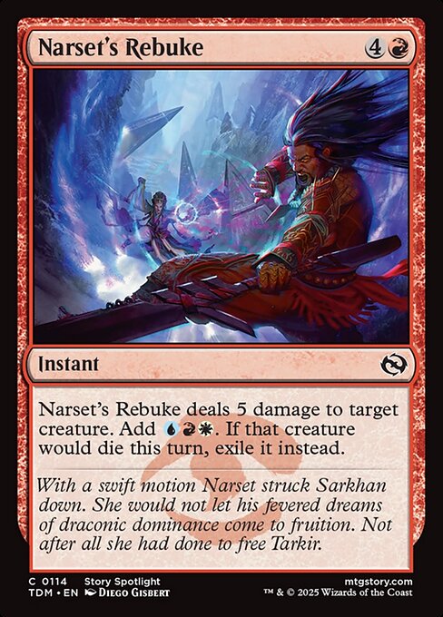 Narset's Rebuke — NM Foil [Tarkir: Dragonstorm]