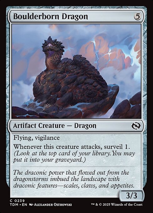 Boulderborn Dragon — NM Foil [Tarkir: Dragonstorm]