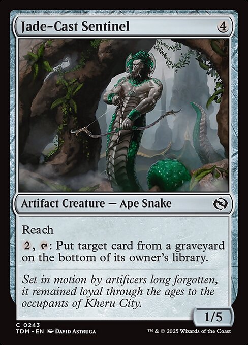 Jade-Cast Sentinel — NM Foil [Tarkir: Dragonstorm]