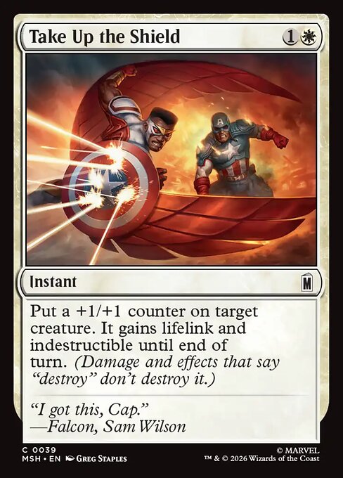 Take Up the Shield — NM Foil [Marvel Super Heroes]