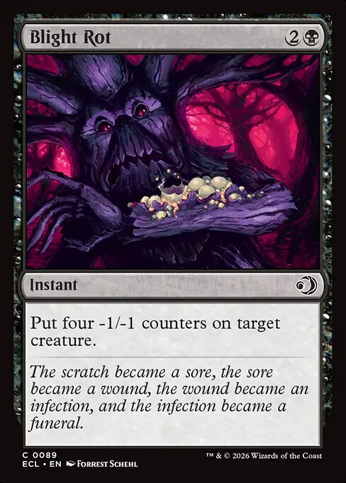 Blight Rot — NM Foil [Lorwyn Eclipsed #89]