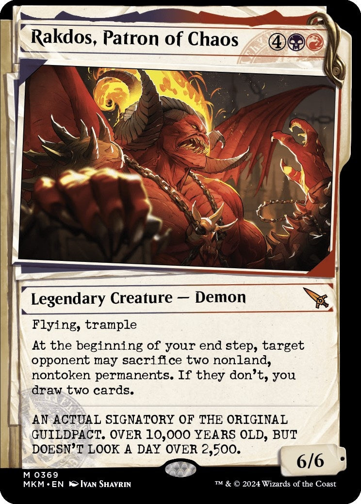 Image for Rakdos, Patron of Chaos (Showcase) (0369) (369) (Murders at Karlov Manor) - Magic: The Gathering