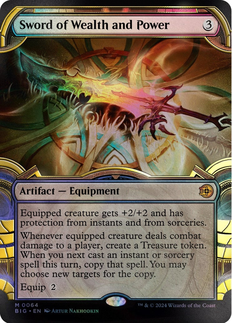 Image for Sword of Wealth and Power (Showcase) (Raised Foil) (64) (Outlaws of Thunder Junction: The Big Score) - Magic: The Gathering