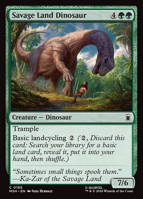 Savage Land Dinosaur — NM Foil [Marvel Super Heroes]