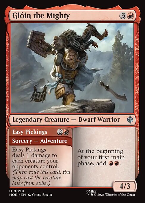 Glóin the Mighty // Easy Pickings — NM Foil [The Hobbit]