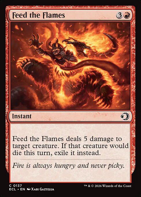 Feed the Flames — NM Foil [Lorwyn Eclipsed #137]