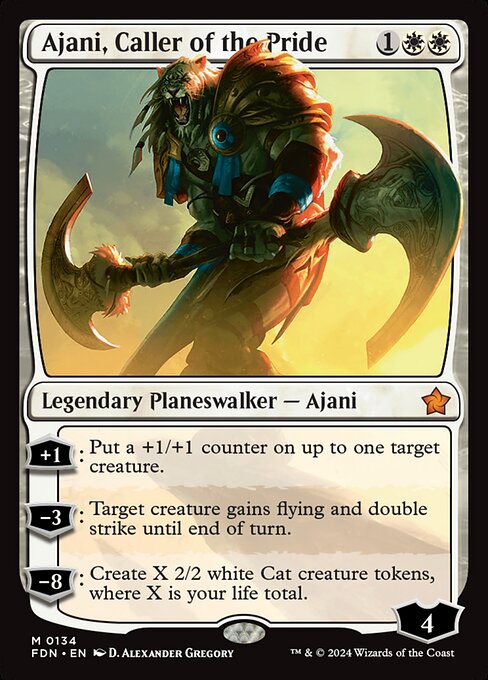 Ajani, Caller of the Pride — NM Foil [Foundations]