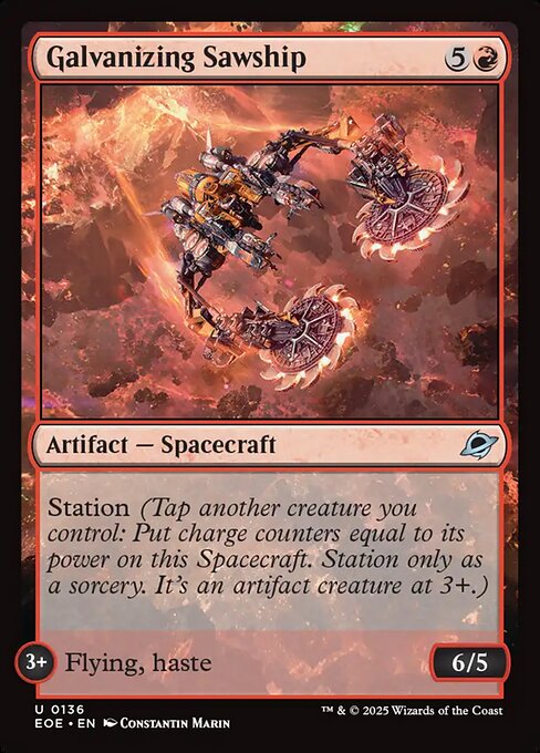 Galvanizing Sawship — NM Foil [Edge of Eternities]