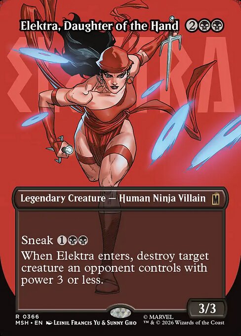 Elektra, Daughter of the Hand — NM Foil [Marvel Super Heroes]
