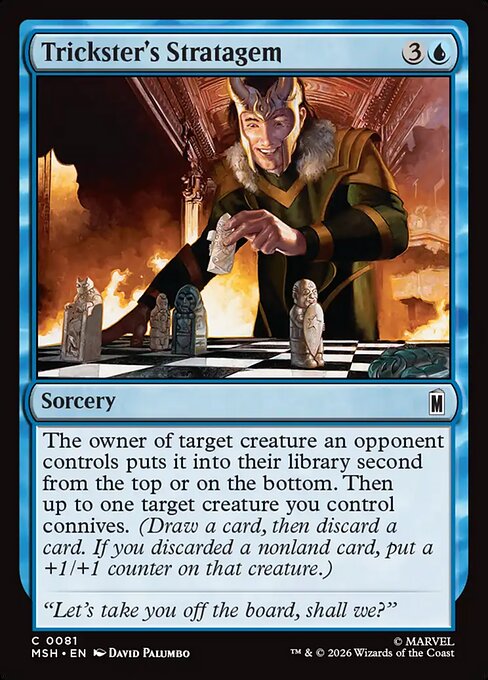 Trickster's Stratagem — NM Foil [Marvel Super Heroes]