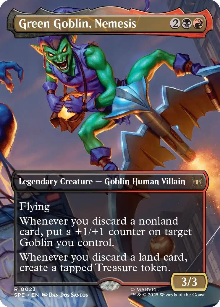 Image for Green Goblin, Nemesis (Borderless) (23) (Marvel's Spider-Man: Eternal-Legal) - Magic: The Gathering