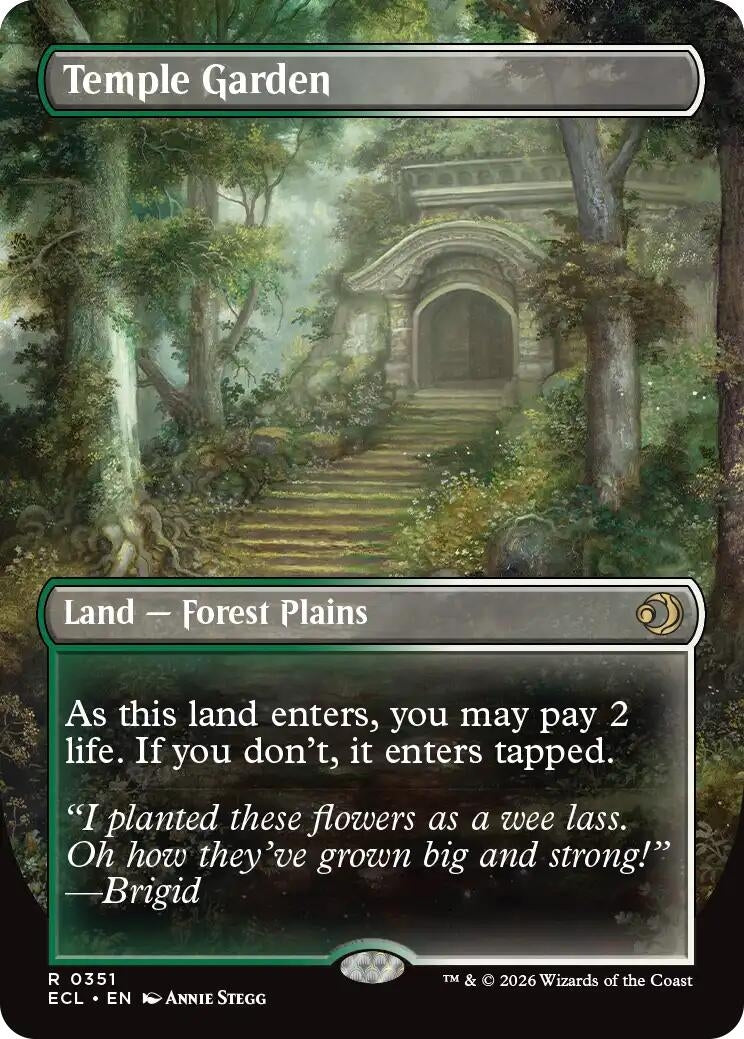 Image for Temple Garden (Borderless) (351) (Lorwyn Eclipsed) - Magic: The Gathering
