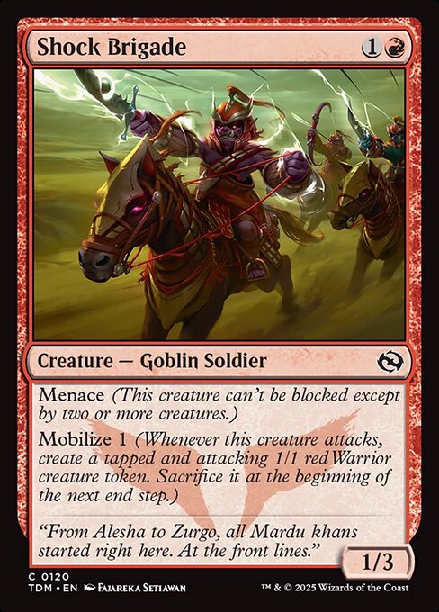 Shock Brigade — NM Foil [Tarkir: Dragonstorm]