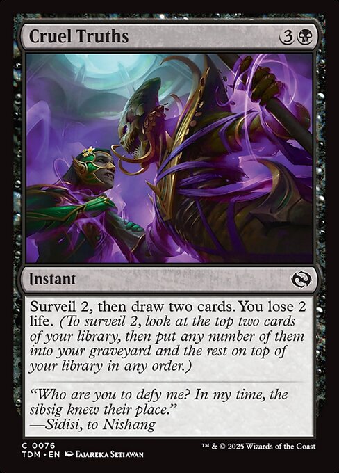 Cruel Truths — NM Foil [Tarkir: Dragonstorm]