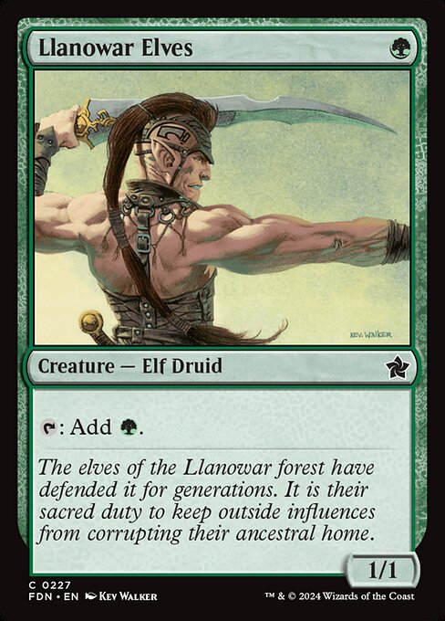 Llanowar Elves — NM Foil [Foundations]