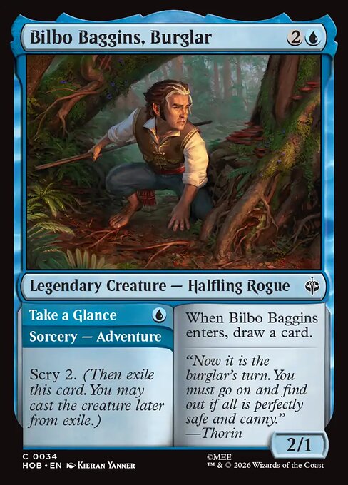 Bilbo Baggins, Burglar // Take a Glance — NM Foil [The Hobbit]