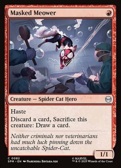 Masked Meower — NM Foil [Marvel's Spider-Man]