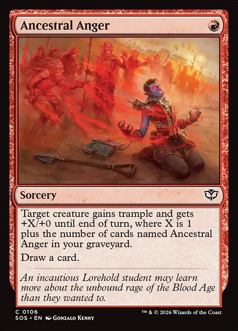 Ancestral Anger — NM Foil [Secrets of Strixhaven]