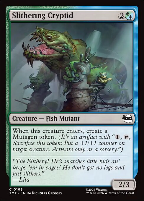 Slithering Cryptid — NM Foil [Teenage Mutant Ninja Turtles]