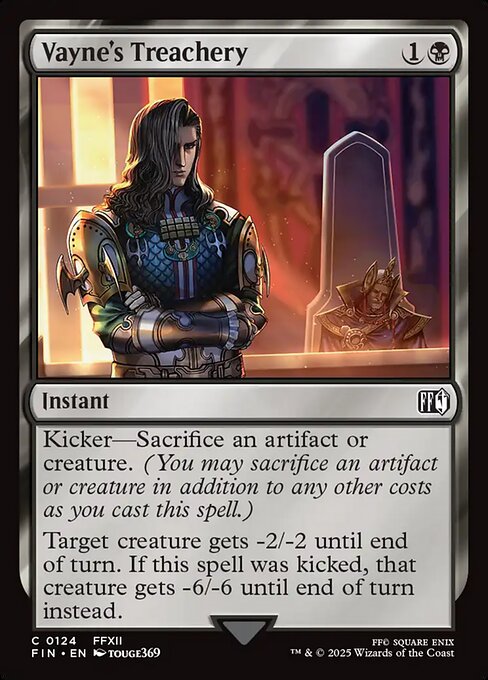 Vayne's Treachery — NM Foil [Final Fantasy]