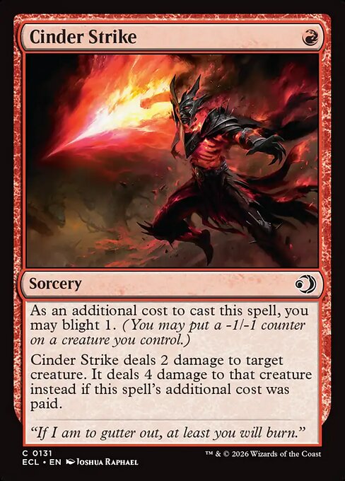 Cinder Strike — NM Foil [Lorwyn Eclipsed #131]