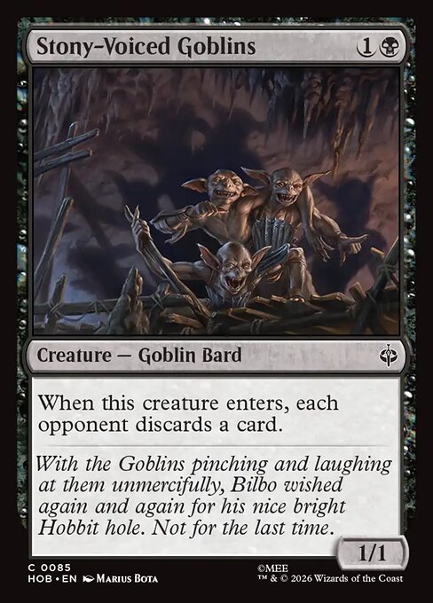 Stony-Voiced Goblins — NM Foil [The Hobbit]