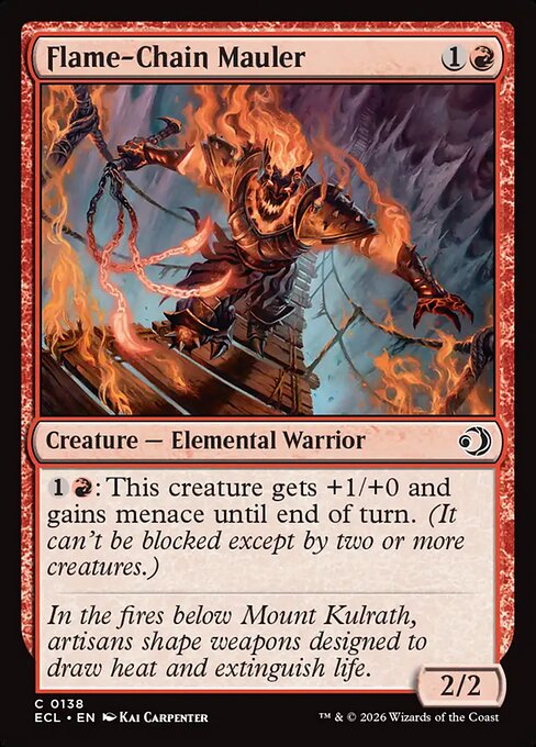Flame-Chain Mauler — NM Foil [Lorwyn Eclipsed #138]
