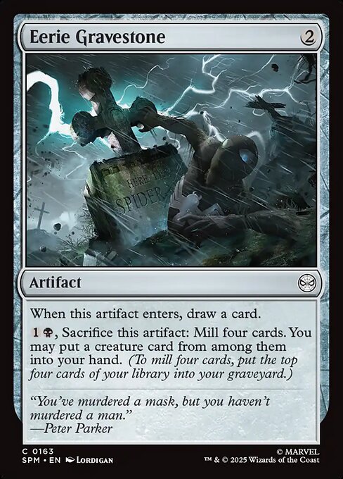 Eerie Gravestone — NM Foil [Marvel's Spider-Man]