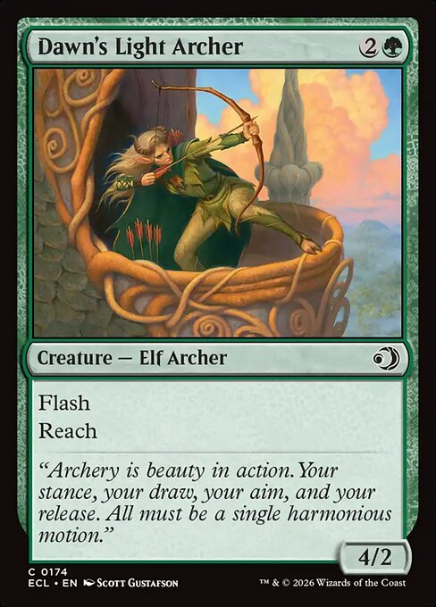 Dawn's Light Archer — NM Foil [Lorwyn Eclipsed #174]