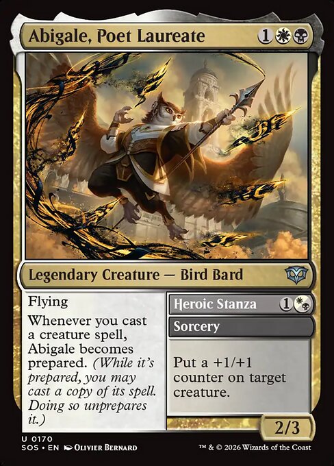 Abigale, Poet Laureate // Heroic Stanza — NM Foil [Secrets of Strixhaven]