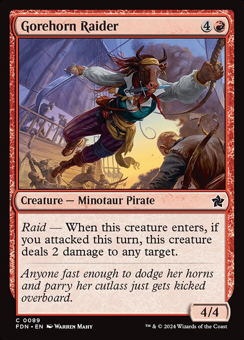 Gorehorn Raider — NM Foil [Foundations]
