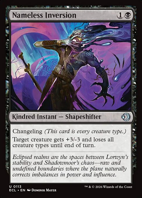 Nameless Inversion — NM Foil [Lorwyn Eclipsed #113]