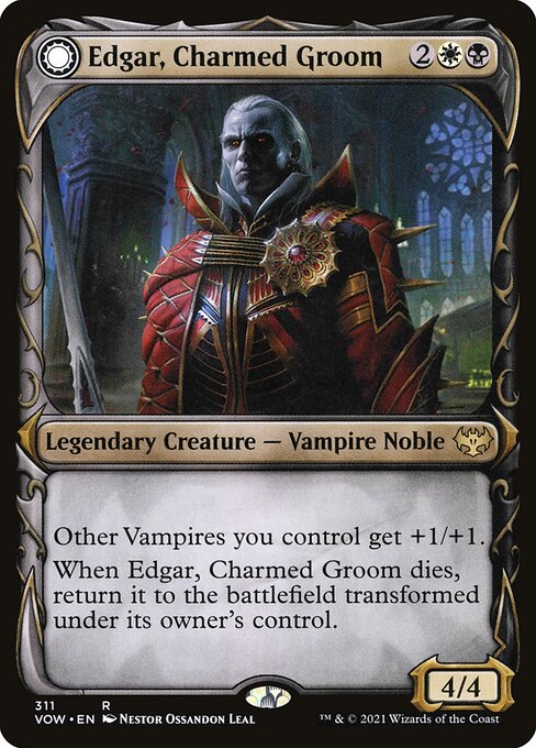 Edgar, Charmed Groom // Edgar Markov's Coffin — NM [Innistrad: Crimson Vow]