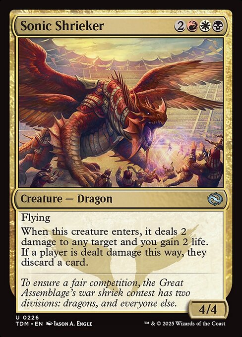 Sonic Shrieker — NM Foil [Tarkir: Dragonstorm]