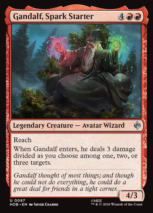 Gandalf, Spark Starter — NM Foil [The Hobbit]