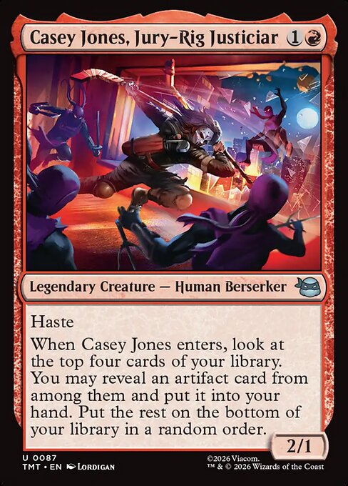 Casey Jones, Jury-Rig Justiciar — NM Foil [Teenage Mutant Ninja Turtles #87]