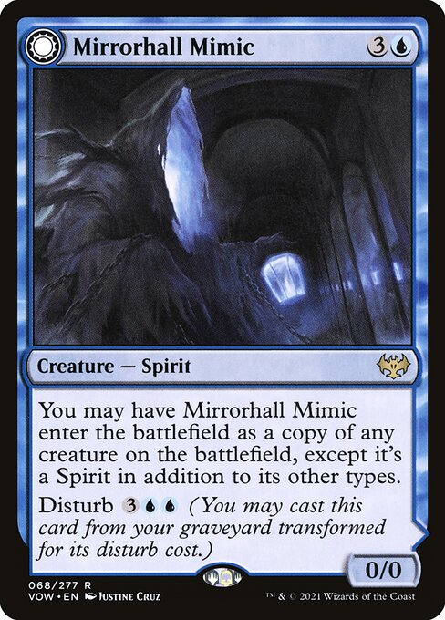 Mirrorhall Mimic // Ghastly Mimicry — NM [Innistrad: Crimson Vow]