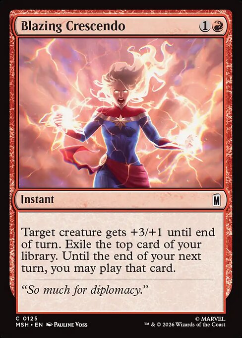 Blazing Crescendo — NM Foil [Marvel Super Heroes]