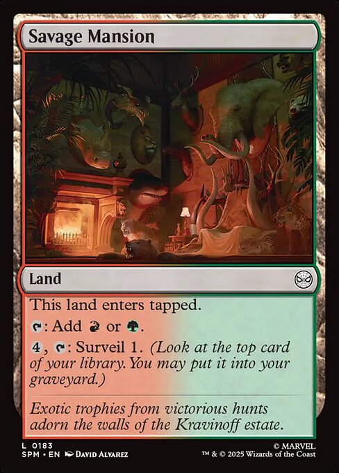 Savage Mansion — NM Foil [Marvel's Spider-Man]