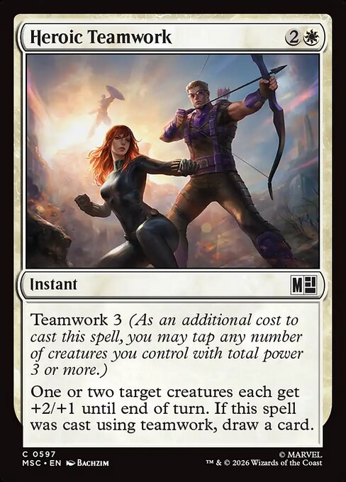 Heroic Teamwork — NM Foil [Marvel Super Heroes Commander]