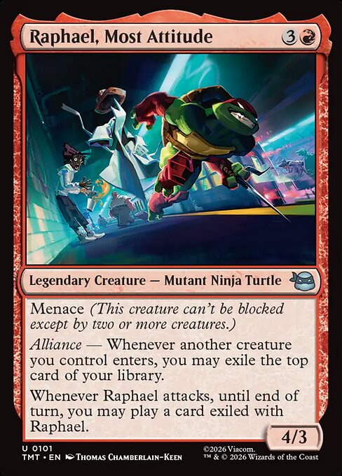 Raphael, Most Attitude — NM Foil [Teenage Mutant Ninja Turtles #101]