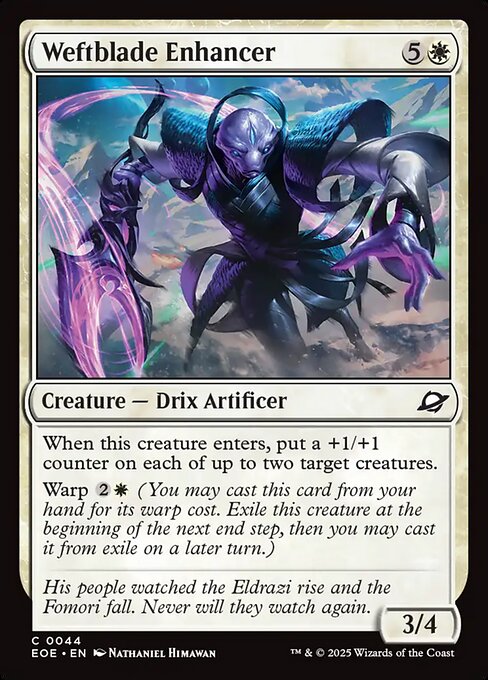 Weftblade Enhancer — NM Foil [Edge of Eternities]